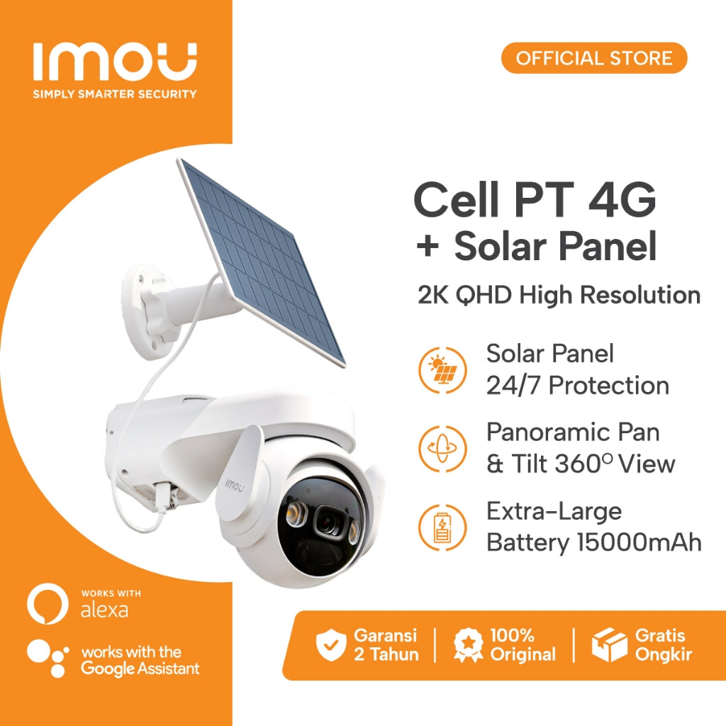 Imou Cell PT 4G - 3MP مع لوحة شمسية Imou Cell PT 4G - 3MP مع لوحة شمسية